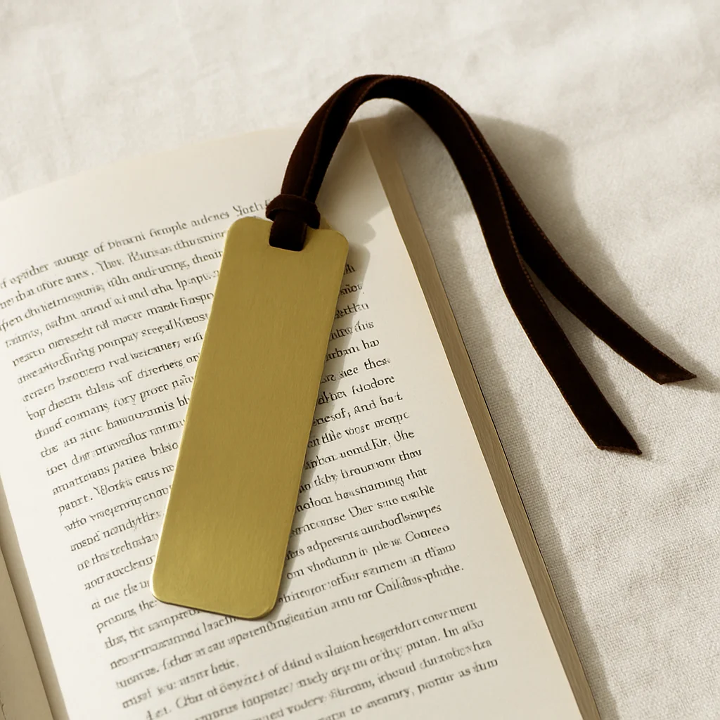 Archival Brass Ribbon Bookmark